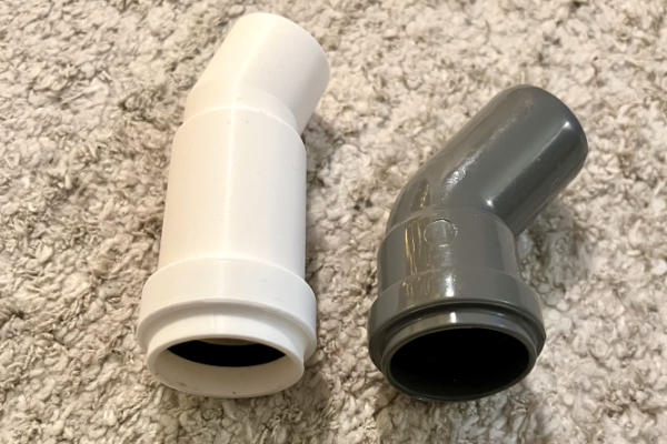 3D-geprinte afvoerbuis voor wastafel